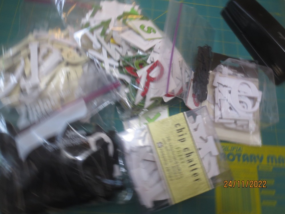 HUGE lot 13 packs Assorted Brands Alphabets Chipboard Plastic Glittered Paper