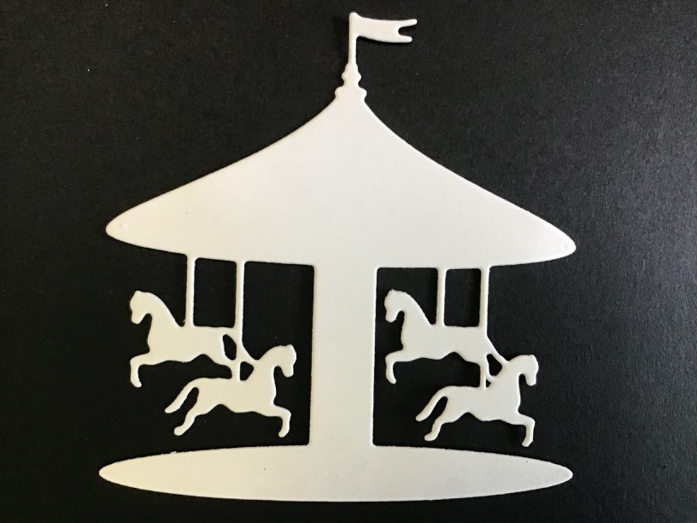 4 Horses Carousel Die Cut Embellishments 6 Pcs 2-5/8″ x 2-1/2″ Scrapbook Cards