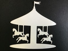4 Horses Carousel Die Cut Embellishments 6 Pcs 2-5/8″ x 2-1/2″ Scrapbook Cards