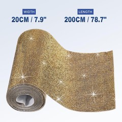Gold Rhinestone Sheet 81000 Gems Self-Adhesive DIY Car Phone Craft Decor