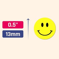 2000 Pack – 0.5″ Smiling Happy Smile Face Stickers, Yellow 2000 Pieces,