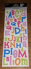 KeepSake Essentials Colorful Upper Lower Alphabet Letters Scrapbook Sticker 2pgs