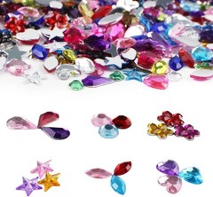 600pcs Acrylic Flatback Rhinestones – Vibrant Craft Gems for All Occasions