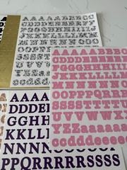 Creative Memories ABC/123 12×12″ Sticker Sheets ~ Misc Colors ~ 3/4″ You Choose