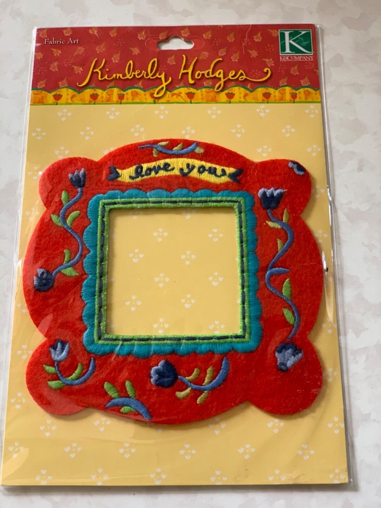 K&COMPANY 3D STICKERS KIMBERLY HODGES FELT PICTURE FRAME ‘I LOVE YOU’ FLOWERED