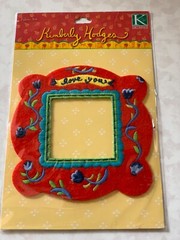 K&COMPANY 3D STICKERS KIMBERLY HODGES FELT PICTURE FRAME ‘I LOVE YOU’ FLOWERED