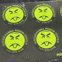 Mr. Yuk Stickers Susquehanna Poison Control Center Pennsylvania Vintage 1972