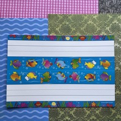 Vintage Carson Dellosa Fish Fishbowl Bulletin Board Name Tags Plates Cutout Lot