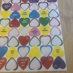Vtg 90s Candy Heart Stickers I Like You Valentine Friends Love