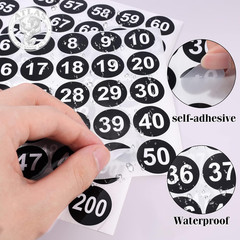12 Sheets 1 to 200 Vinyl Number Stickers Consecutive Number Stickers 3 Sets 1 In