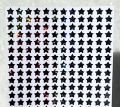 Black Holographic Sparkle Star Stickers! – Choose a Size