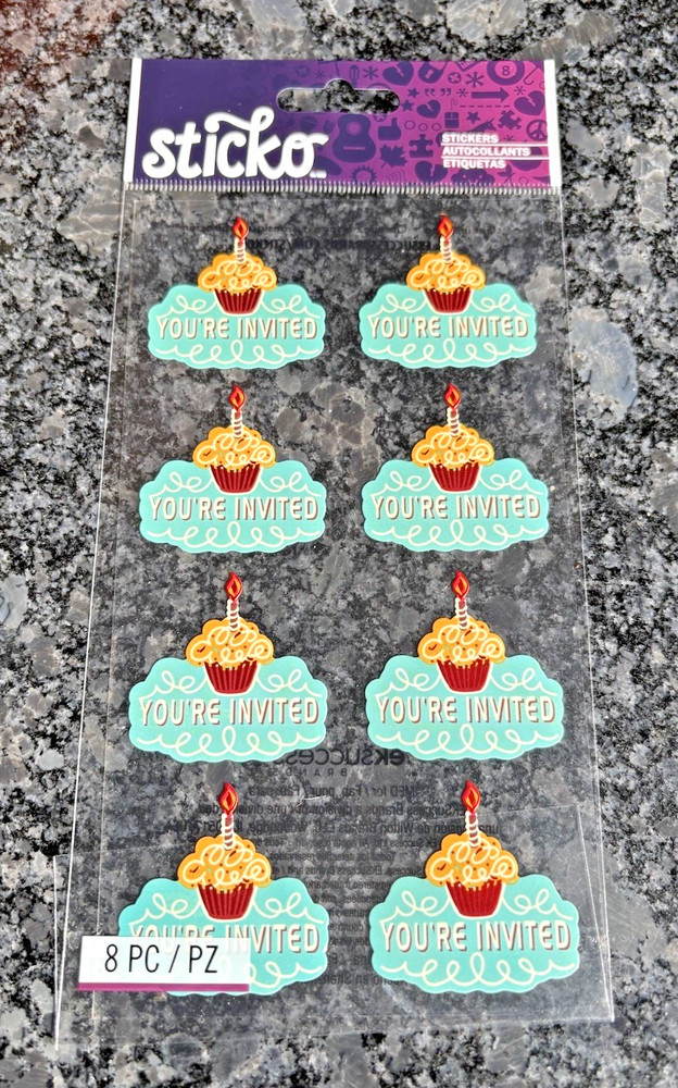 LARGE 3 X 6″ STICKOPOTAMUS STICKERS: You’re Invited Invitation