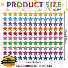 Lincia 1200 Pcs Star Glitter Stickers
