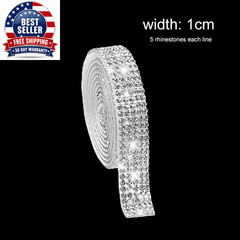 New 12*20Cm Self-Adhesive Rhinestone Sticker Sheet Glitter Trim Applique Crystal