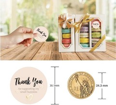 Bulk 4000 Gold Foil Thank You Stickers – 1.5 Inch Rolls for Small Businesses