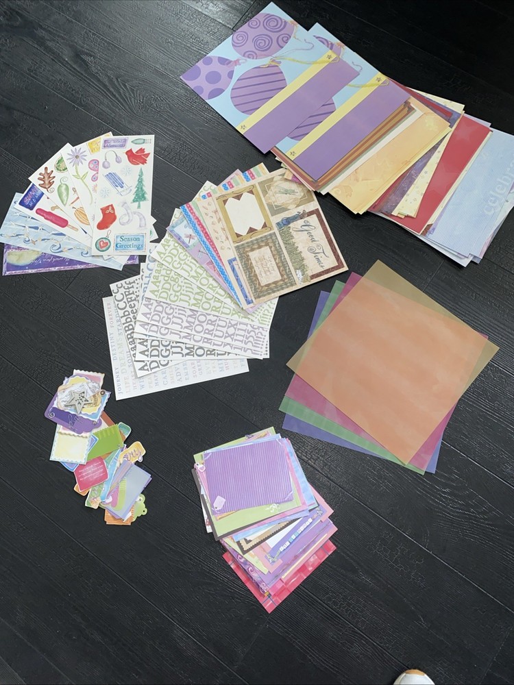 Scrapbooking 147 Piece Lot Pages Stickers Die Cut Accents & More NEW