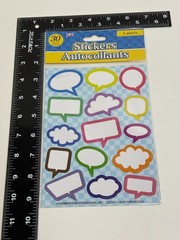 Jot Labels Stickers 30 Count Speech Bubble Assorted Colors