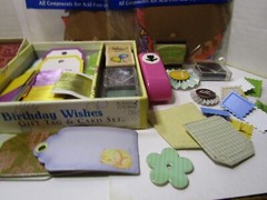 Mixed Lot of Scrapbooking Supplies – Stamps, Frames, Shapes, Embosser, Ink, Tags