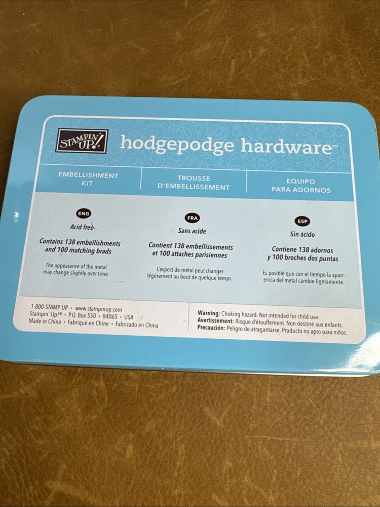 Stampin’ Up! Hodgepodge Hardware, Pewter Metal Embellishments + hinges
