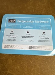 Stampin’ Up! Hodgepodge Hardware, Pewter Metal Embellishments + hinges
