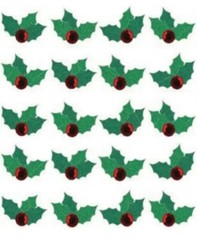 Jolees Christmas Holly Repeats Green Red Berries Glitter Gems Holiday Stickers