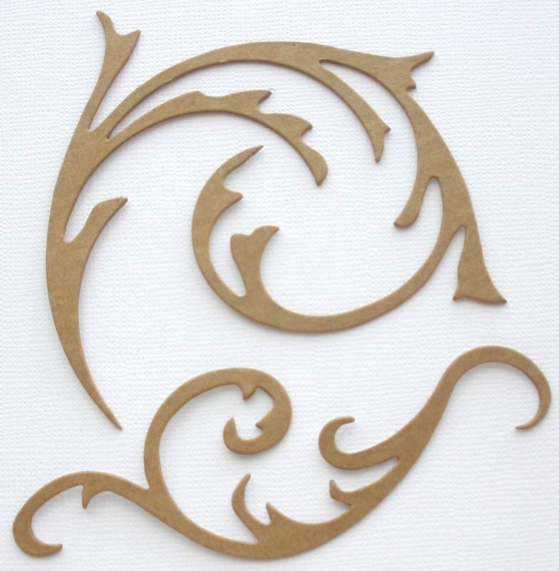 {6} *ELEGANT FLOURISH* Mix Set Bare Chipboard Die Cuts