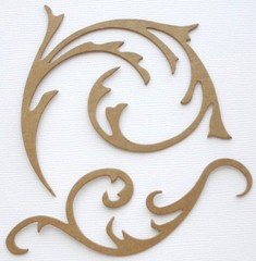 {6} *ELEGANT FLOURISH* Mix Set Bare Chipboard Die Cuts