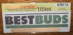 My Mind’s Eye RUB ON TRANSFER TITLES “ Best Buds “ SCRAPBOOK CRAFT Card Making