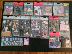 Lot of 42 Scrapbook and Papercrafting 3D Embellishments – Various Brands