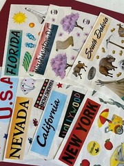 Creative Memories – 4″ x 5″ Block Sticker Sightseeing USA | Europe | Canada