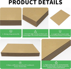 Chipboard Sheets 8.5″ X 11″ – 25 Sheets, 50PT Thick for Binding, Scrapbooking,