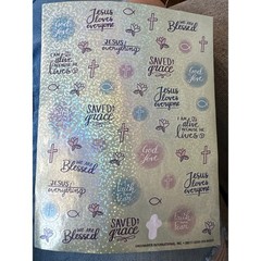 Vintage Greenbrier International Christian Faith Holographic Sticker Sheet 90s