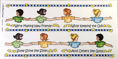 Vintage Bo Bunny Girl Scouts Clear Stickers 2003 Scrapbook New Friends Rare NOS