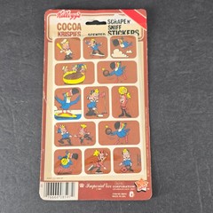 Vintage Imperial Toy KELLOGG’S Cocoa Scratch Scrape n’ Sniff Stickers SEALED NOS
