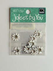 Jolee’s Boutique – Jolee’s By You – Scrapbook Flowers – White Dahlia – 8 Pieces
