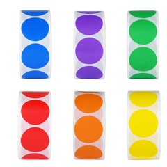 6 Colors 3000 Pieces Dot Stickers Color Code Circle Stickers Can Writing 1 In…