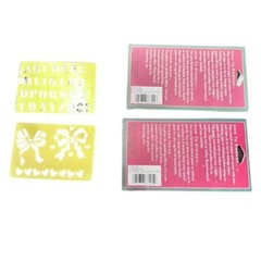Craft Lot 4 pack Brass Stencil Kits Scrapbooking Card Making Embellishments 90s