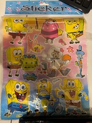 SpongeBob Sticker Page Reflective 17 Stickers Total