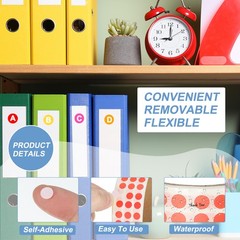 1000Pcs 1/4″ Colored Dot Stickers Adhesive Coding Label Fluorescent Orange