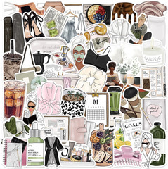 50 Hand-Drawn House Stickers – Waterproof Vinyl for Journal, Notebook, Scrapbook
