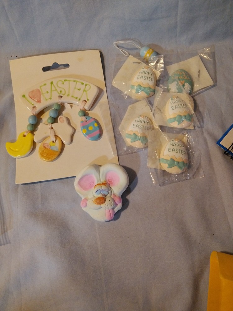 Misc. Easter Scrapbooking Crafting Supplies. Easter Pins.