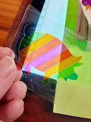 vintage 80’s Hambly Studios see-thru rainbow pig sticker module *damaged*
