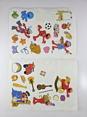 HUGE Vintage character stickers variety lot DISNEY, Looney Toons, Sesame Street