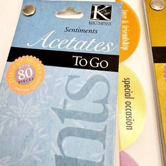 K and Company Sentiments To Go Sticker Acetate Transfer Sheet Sets Retired