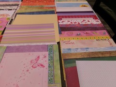 Scrapbooking Paper Mixed Lot Of 112, Various Sizes,Brands,Colors, w/Case