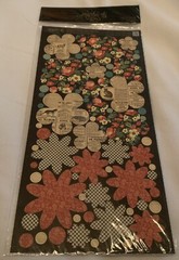 Graphic 45 Raining Cats & Dogs Cardstock Flowers Plaid Floral