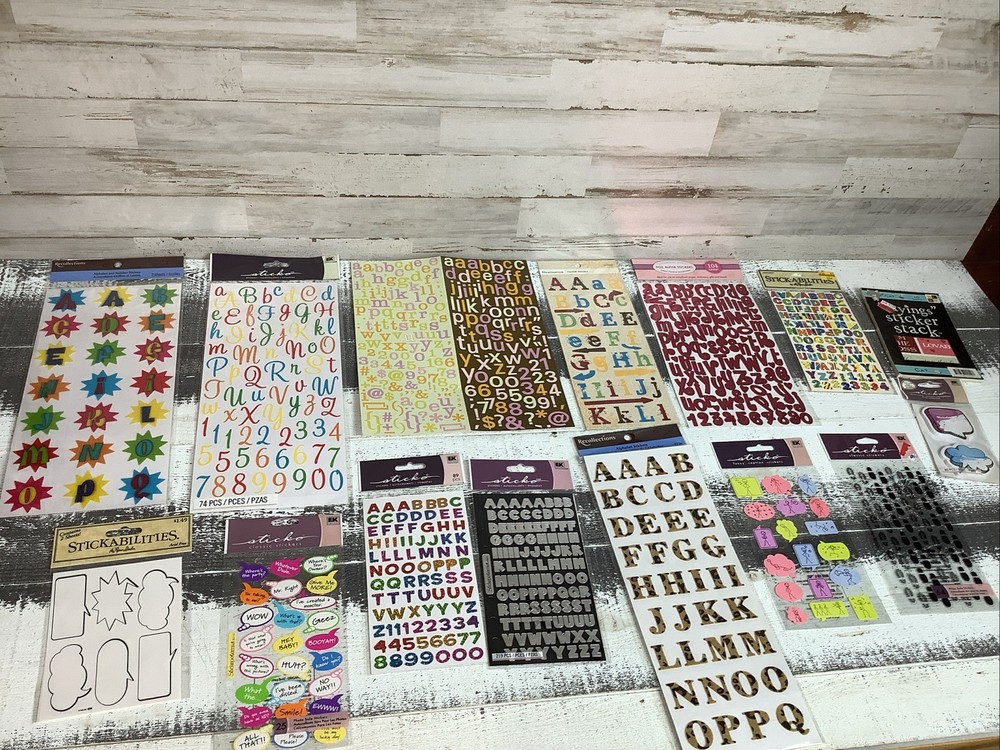 Scrapbook Stickers Letters And Quote Assortment Lot Of 15