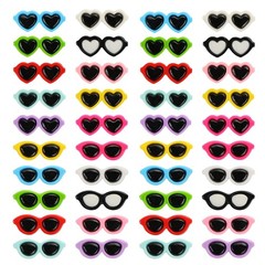 BENOSPACE 40Pcs Resin Mini Sunglasses Bead Colorful Flat Back Small, colorful