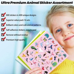 Animal Stickers for 8 Themes Cute Animal Sticker for Water Bottle Decor Scrap…