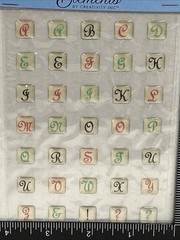 Pastel Epoxy Alphabet Lowercase Letter Stickers Scrapbooking Card Making Crafts